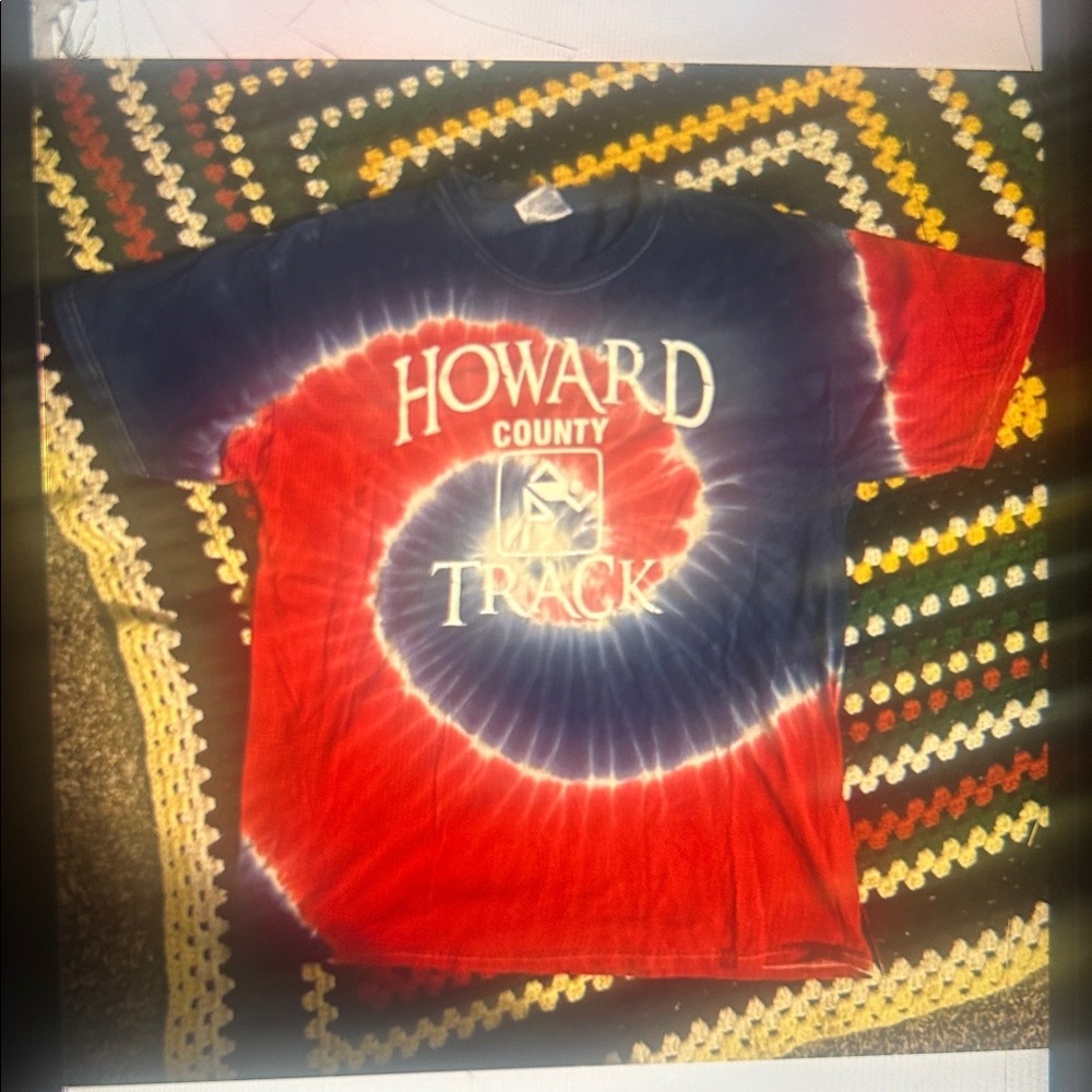 Vintage Howard county track tie dye y2k/90’s atheltic vibe